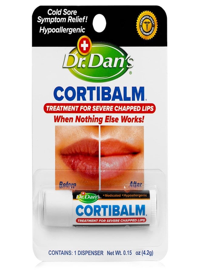 Dr. Dans Dr. Dan's Cortibalm -1 pack-for Dry Cracked Lips - Healing Lip Balm for Severely Chapped Lips - Designed for Men, Women and Children - Image 1